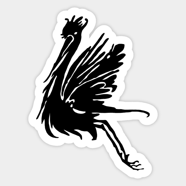 Ink Blot Pelican Sticker by imphavok